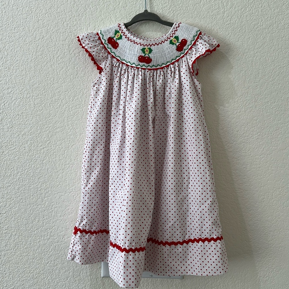 Cherry Smocked Dress 3T